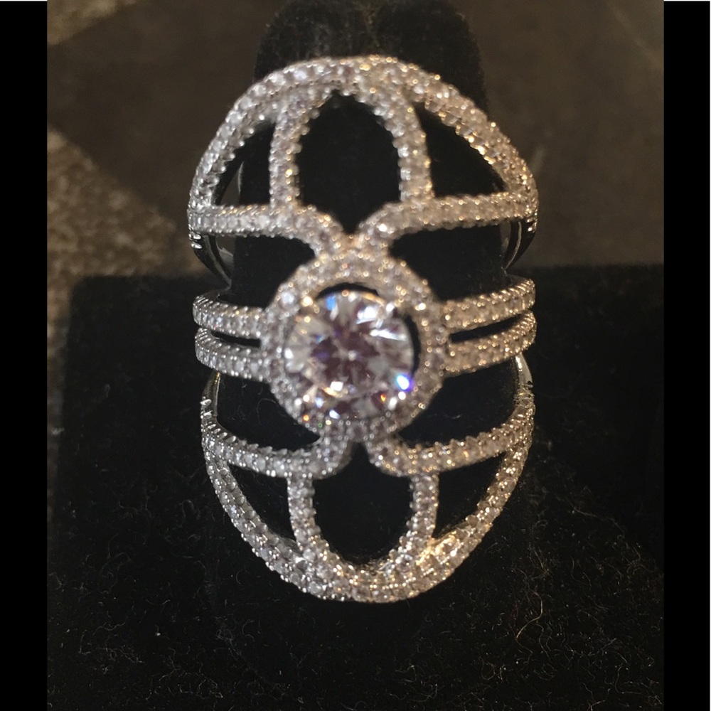 .925 silver ring zirconia